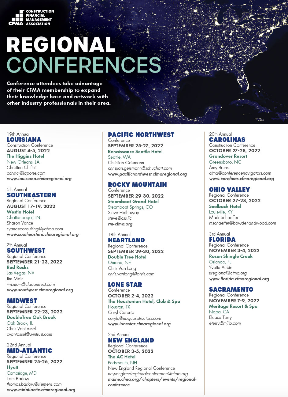 CFMA's Regional Conferences Articles CFMA